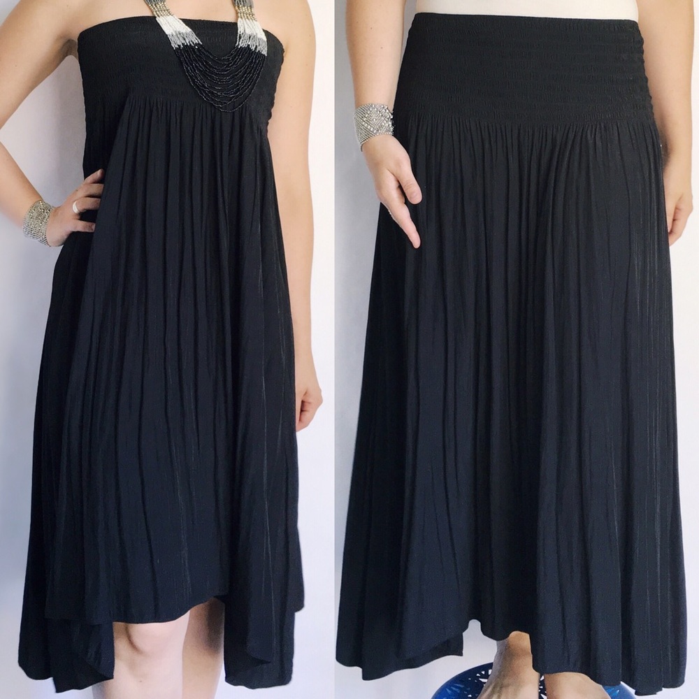 Calypso St. Barth “Amina” smocked midi skirt